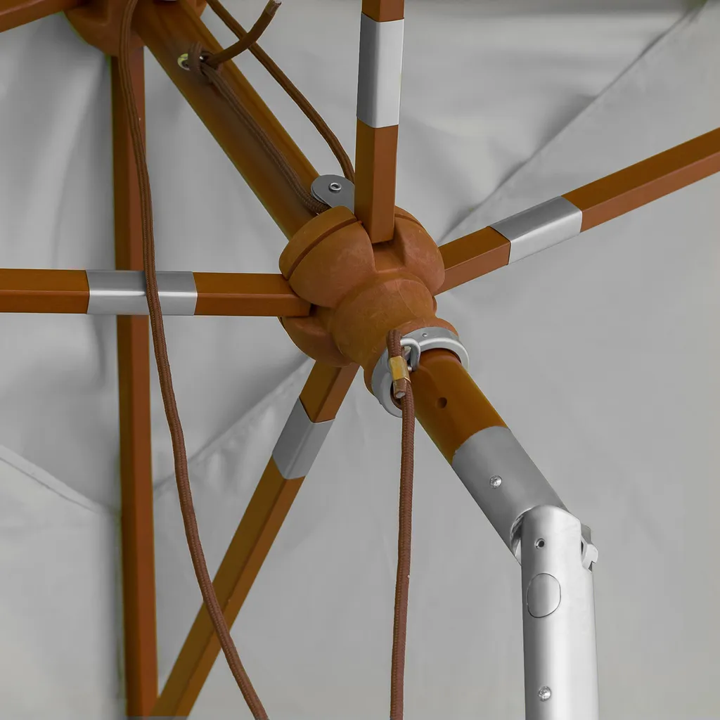 Anndora Sonnenschirm 2,5x1,5m EckigKnickbar Hellgrau - Hellgrau 7 Anndora Sonnenschirm 2,5x1,5m EckigKnickbar Hellgrau - Hellgrau – Bild 7