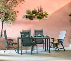 Dehner Klappsessel Chicago, Hochlehner, 109 X 63 X 68 Cm, Aluminium/Textilene, Grau -Deutschland Garten Zier Verkaufs-Shop b3d5e2406c81ac39df540cd1c774c566