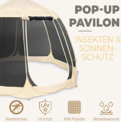 Pavillon Garten PopUp Pavilon Zelt Partyzelt Gartenzelt Iglu Event Pavillion Moskitonetz Sonnenschutz - 10FT - 300cm Anthrazit -Deutschland Garten Zier Verkaufs-Shop b490aa9bcc56223a63cd8aaf632bd380