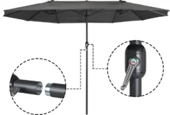 Zelsius Sonnenschirm | Doppelsonnenschirm Mit Handkurbel | 460x270 Cm -Deutschland Garten Zier Verkaufs-Shop b5062217c89338876acfbabcedacf40e