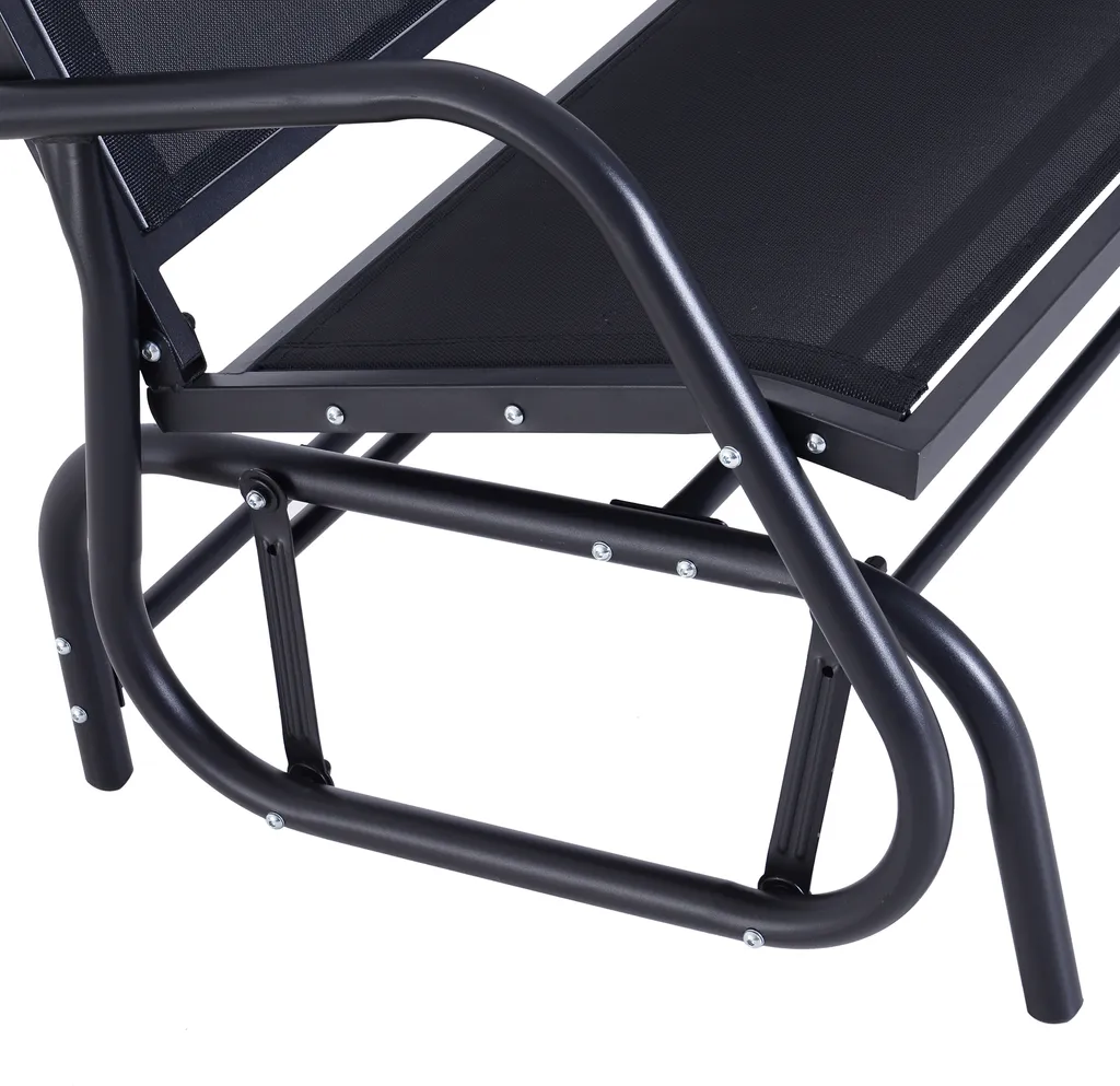 Outsunny Schaukelbank Gartenbank Gartenschaukel Sitzbank Bank Parkbank Schaukel Metall Gartenmöbel 2-Sitzer 4 Outsunny Schaukelbank Gartenbank Gartenschaukel Sitzbank Bank Parkbank Schaukel Metall Gartenmöbel 2-Sitzer – Bild 4