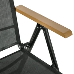 Outsunny 2er-Set Klappstuhl Gartenstuhl Klappbar Mit Rückenlehne Armlehne Für Garten Balkon Terrasse Mesh Stoff Aluminium Schwarz 71,5 X 68 X 109 Cm -Deutschland Garten Zier Verkaufs-Shop b6dff0bde73ffaf65db0e9c87437bdad