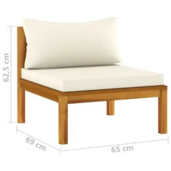 VidaXL 3-Sitzer-Gartensofa Mit Creme Kissen Massivholz Akazie -Deutschland Garten Zier Verkaufs-Shop b73b66b8b4f064814e1ae2654c975cab