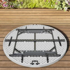 2er-Set MIO | Partytisch | Ø 122 Cm | Weiß | Klappbar | Party Klapptisch, Buffettisch, Banketttisch -Deutschland Garten Zier Verkaufs-Shop b7f6242fd3c1238744991871d1a1289f