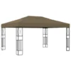 VidaXL Pavillon 3x4 M Taupe Stoff