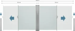 Tectake Aluminium Doppel Seitenmarkise Ausziehbar Mit Aufrollmechanismus - 200 X 600 Cm, Grau -Deutschland Garten Zier Verkaufs-Shop b9421f5379332534fdc4807cdef7f926