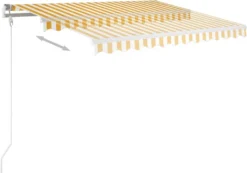 VidaXL Gelenkarmmarkise Automatisch 350x250 Cm Gelb Und Weiß -Deutschland Garten Zier Verkaufs-Shop b9a2b75e4e33dbeeb5e8536f81a25b22