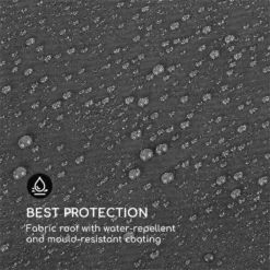 Blumfeldt Grandezza Cortina Gartenpavillon, 4 Seitenteile Mit Rollmechanismus, Pulverbeschichteter Stahl, Dach Mit Wasserabweisender Beschichtung, Rostfrei, überdachte Fläche: 3 X 4 M, Dunkelgrau -Deutschland Garten Zier Verkaufs-Shop b9b7dcdd386a47b72b0e0070bea4ba09