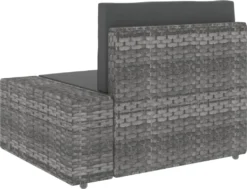 VidaXL Modulares 3-Sitzer-Sofa Poly Rattan Grau -Deutschland Garten Zier Verkaufs-Shop b9e8c1bc4956691d8a6243586f5bce1c