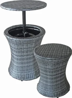 Garden Pleasure Tisch MUMBAI Mit Getränkekühler Ø45cm Stahl Und Kunststoff Grau - Sommerparty Im Garten -Deutschland Garten Zier Verkaufs-Shop ba0ced5f7d1ae1d3f77b08ec2ee1f941