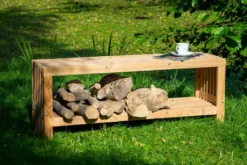 Gartenbank "Freja" Mit Kaminholzfach -Deutschland Garten Zier Verkaufs-Shop ba30367c0c8b0e2bd011ae2285907fc4