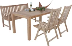 Garden Pleasure Teak Garten Bank Solo 3-Sitzer Sitzbank Essbank Möbel Holzbank -Deutschland Garten Zier Verkaufs-Shop baeb88f3ce94b0852279c0c2d9a01c6c