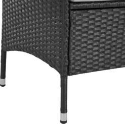 SVITA CHICAGO Rattan-Bank Garten-Bank Lounge Sitzecke Schwarz -Deutschland Garten Zier Verkaufs-Shop bb0b7bffb079973c4692217f9fa9ec24