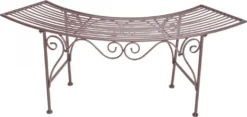 Garden Pleasure Eisen Bogenbank Sitzbank Parkbank Baumbank Edel Rost Optik Bank