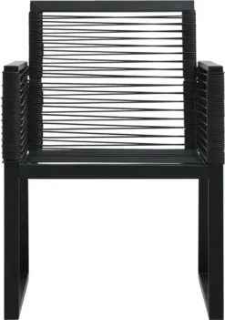 VidaXL Gartenstühle 4 Stk. Seil Rattan Schwarz -Deutschland Garten Zier Verkaufs-Shop bc3e80a27c592100e6023e9d7cdb7c4f