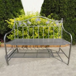 Stabile 2-Sitzer Garten Bank Metall Mit Schönen Verzierungen 110cm Eisenbank Anthrazit Grau NEU -Deutschland Garten Zier Verkaufs-Shop bca6b74e5814febc014da0016a0cf71b