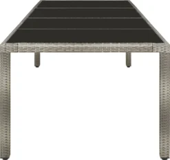 VidaXL Gartentisch Grau 250x100x75 Cm Hartglas Und Poly Rattan -Deutschland Garten Zier Verkaufs-Shop bce7529b0b72817b194c1c7efd55a656