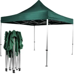 INSTENT® Pavillon Faltpavillon 3x3m ALU WASSERDICHT PRO Garten Partyzelt Faltbar