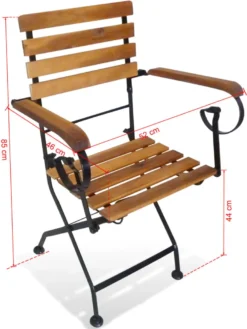 VidaXL Klappbare Gartenstühle 2 Stk. Stahl Und Massivholz Akazie -Deutschland Garten Zier Verkaufs-Shop bd64baf380977945fbeddf33877e0d2b