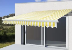 Elektrische Kassetten-Markise H122, Vollkassette Volant 4x3m Polyester Gelb/Weiß -Deutschland Garten Zier Verkaufs-Shop bd6d0271ffa5d1c5a6439aec86817caa