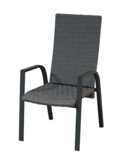 Ploß Gorgona Stapelsessel, Grau, Alu/Polyrattan, 58x72x111 Cm, Verstellbare Rückenlehne, Stapelbar -Deutschland Garten Zier Verkaufs-Shop bd7a713f16b4d4423289d0676ac1eb68