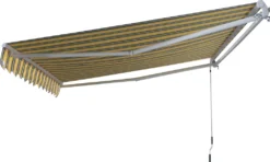 Outsunny Markise Gelenkarmmarkise Sonnenschutz Handkurbel Balkon Alu Gelb+Grau 3,5x2,5m -Deutschland Garten Zier Verkaufs-Shop bd93c2f145cf0b88a62ce13a039cea3d