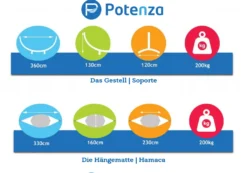 Potenza Outdoor Pereira Hängematte Mit Aluminium Gestell Für 2 Personen I 100% Baumwolle Doppelhängematte 230x160 Cm, 200kg I Hängemattengestell 200kg, Wetterfest -Deutschland Garten Zier Verkaufs-Shop bda207a6b9ba64a00e06c63caaff2b69