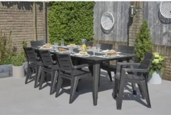 ALLIBERT GARDEN Lima Tisch 240cm 6-10 Personen Mit Verlängerung - Graphit -Deutschland Garten Zier Verkaufs-Shop be2bc2ccb8b8a4d1d1a5afb8dff13cd8