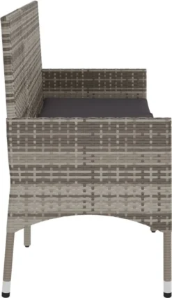 VidaXL Gartenbank 3-Sitzer Mit Kissen Grau Poly Rattan -Deutschland Garten Zier Verkaufs-Shop bea84e652d96fe3ab7141158e3725da1