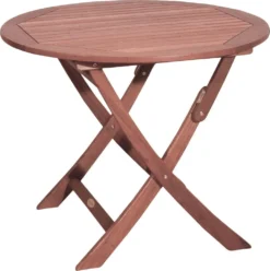 Garden Pleasure Garten Tisch Stockholm Ø 90cm Holz Eukalyptus Esstisch Klappbar