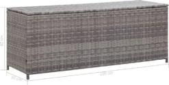 VidaXL Gartenbox Grau 150x50x60 Cm Poly Rattan -Deutschland Garten Zier Verkaufs-Shop bf0742178f9f38ffdc410d3058cf7562