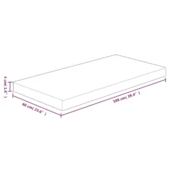 VidaXL Waschtischplatte 100x60x4 Cm Massivholz Unbehandelt -Deutschland Garten Zier Verkaufs-Shop bf5a6cd263b0438c592ce3d92c349626
