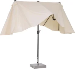 Outsunny Sonnenschirm Gartenschirm Marktschirm Doppelsonnenschirm Terrassenschirm Mit Handkurbel Oval Metall + Polyester Beige 455 X 270 X 240 Cm -Deutschland Garten Zier Verkaufs-Shop bf5ea2ea862af29ae4b58fc802d64209