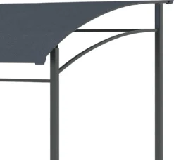 Outsunny Grillpavillon, Grillüberdachung, Regenschutz, UV-beständig, Wasserdicht, Mit Haken, Stahlrahmen, Polyester, Grau, 215 X 150 X 174/220 Cm -Deutschland Garten Zier Verkaufs-Shop bf6a66b8eb76604a58ce133d9431cce1