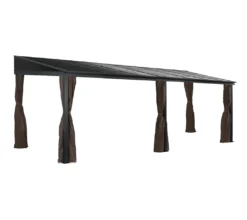 Sojag Aluminium Terrassenüberdachung Portland 10x16 Grau 288x488x240 Cm