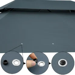 Casaria Pavillon 3x4m Gartenzelt Garten Seitenteile Metall Wasserabweisend Topas, Farbe:anthrazit -Deutschland Garten Zier Verkaufs-Shop bfafe6628ef42e45c9d92ece6d36b1b1