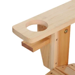 Outsunny Gartenstuhl Mit Becherhalter, Gartenliege, Balkonstuhl, Massivholz Natur 97 X 72,5 X 93 Cm -Deutschland Garten Zier Verkaufs-Shop c0aba0a3c2120d8437abf6321d1a1f59