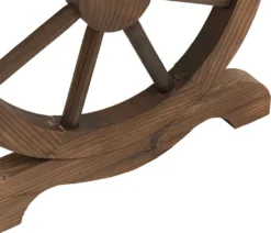 Outsunny Gartentisch, Balkontisch, Holztisch, Räderform, Witterungsbeständig, Massivholz, Natur, 115 X B60 X H65 Cm -Deutschland Garten Zier Verkaufs-Shop c0aec5ab9c9ac76a8356aa91f8484692