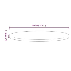 VidaXL Tischplatte Ø80x2,5 Cm Massivholz Kiefer -Deutschland Garten Zier Verkaufs-Shop c0c136ab5abd00317e5af30a79c34c5c