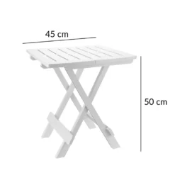 Klapptisch Beistelltisch Klappbar 50x45x43 Cm Balkontisch Campingtisch Gartentisch Kunststoff, Farbe:weiß -Deutschland Garten Zier Verkaufs-Shop c109b6c9d25c0b7fd816693de6c2b92b