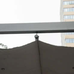 Outsunny Pergola Pavillon Terrassenüberdachung Mit Schiebedach Garten Alu Kohlegrau+Dunkelgrau 3x3x2,23 M -Deutschland Garten Zier Verkaufs-Shop c1363d0c9bdb3cc96335dac17079b1df