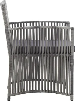 VidaXL Gartensessel Mit Sitzkissen 2 Stk. Anthrazit Poly Rattan