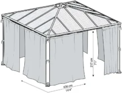 Canopia By Palram Palram - Canopia Vorhangset Für Martinique Pavillon -Deutschland Garten Zier Verkaufs-Shop c1f794b398547b24e860f833019b7af9