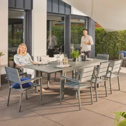 HOME DELUXE - Gartentisch CASA - Schnell Ausziehbar 160 - 240 Cm, Aus Robustem Aluminium | Sitzgruppe, Gartensitzgruppe, Gartenmöbel, Ausziehtisch, Terrassentisch, Balkontisch -Deutschland Garten Zier Verkaufs-Shop c2c4ec9e31038e2472a102c45a2e659e