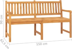VidaXL 3-Sitzer Gartenbank Mit Tisch 150 Cm Teak Massivholz -Deutschland Garten Zier Verkaufs-Shop c2e82435dfca3c22b259f47b6a595aac