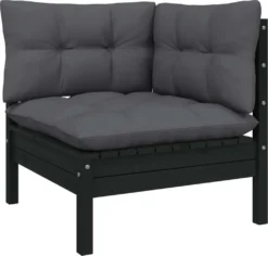 VidaXL 9-tlg. Garten-Lounge-Set Mit Kissen Schwarz Kiefernholz -Deutschland Garten Zier Verkaufs-Shop c420685aeaf755a59e2ca7178f1287ed 1