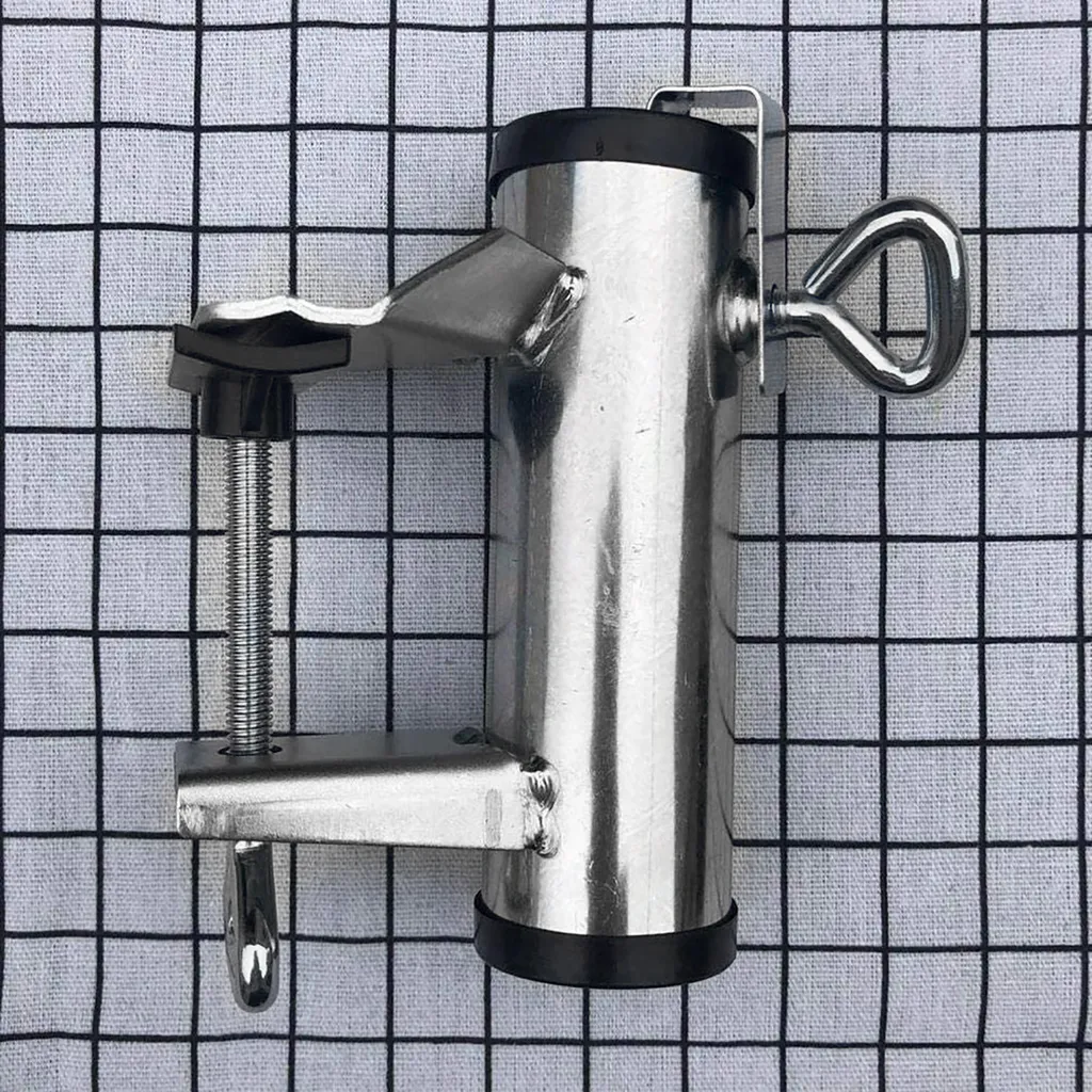 Hikeren Sonnenschirmhalter Klemme, Metall Balkonschirmhalter Schirmständer Für Balkon, Terrasse Oder Tischzaun Sonnenschirmklemme 5 Hikeren Sonnenschirmhalter Klemme, Metall Balkonschirmhalter Schirmständer Für Balkon, Terrasse Oder Tischzaun Sonnenschirmklemme – Bild 5