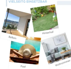 Outsunny Schaukelstuhl Schwingsessel Gartenstuhl Mit Kissen, Polyrattan+Metall, Grau, 66 X 88 X 98 Cm -Deutschland Garten Zier Verkaufs-Shop c4670e1686f0a284019db1b9f2a3b6fa