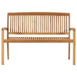 VidaXL Stapelbare Gartenbank Mit Auflage 128,5 Cm Massivholz Teak -Deutschland Garten Zier Verkaufs-Shop c5146d066751194f46f75026594c3d13