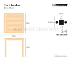 Kai Wiechmann Gartentisch Massiver Teakholztisch 80 X 80 Cm, Wetterfester Holztisch Aus Teak Nachhaltiger Und Unbehandelter Teaktisch -Deutschland Garten Zier Verkaufs-Shop c5414b089cb4956bcfb9e24825ea7b64